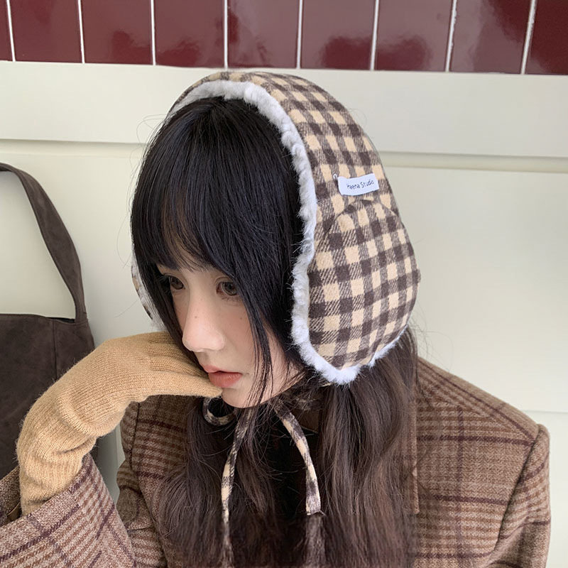 香港潮牌 25年秋冬新款复古少女格纹加绒高品质耳罩护耳防风耳暖,服饰配件/皮带/帽子/围巾,耳套,淘宝优惠券,粉丝福利购,淘宝优惠卷