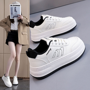 韩国潮鞋2026新款运动板鞋小白鞋子女百搭厚底增高女鞋春夏休闲运