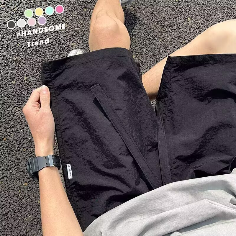 韩国明星同款夏季新款美式短裤男潮牌薄款设计感小众宽松大码运动