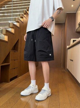 韩国明星同款2026新款夏季美式潮流大口袋设计裤子男士速干百搭休