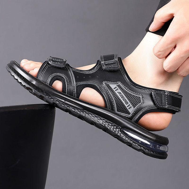 康奈官方正品男士凉鞋爆款夏季新款户外休闲魔术贴气垫男凉鞋运动