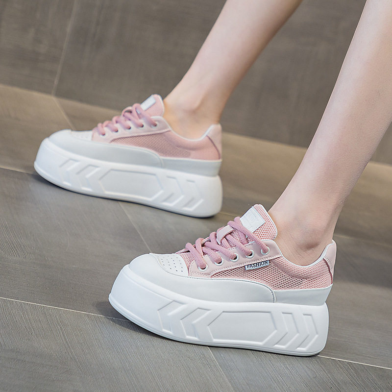 香港潮牌面包鞋女2025春季新款皮面厚底内增高休闲百搭显脚小松糕,女鞋,网面鞋,淘宝优惠券,粉丝福利购,淘宝优惠卷