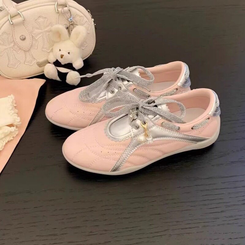 韩国明星同款厚底增高运动风玛丽珍鞋新款拼色休闲鞋女圆头百搭复