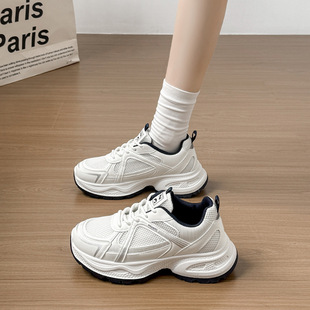 街拍网面时尚 香港潮牌运动鞋 新款 2025春秋季 小个子厚底轻便秋 女款