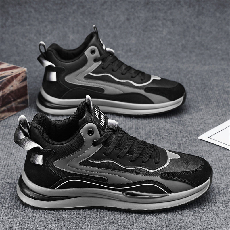 香港潮牌男鞋春季新款高帮皮面防水休闲运动鞋潮流百搭鞋子男老爹,流行男鞋,老爹鞋,淘宝优惠券,粉丝福利购,淘宝优惠卷