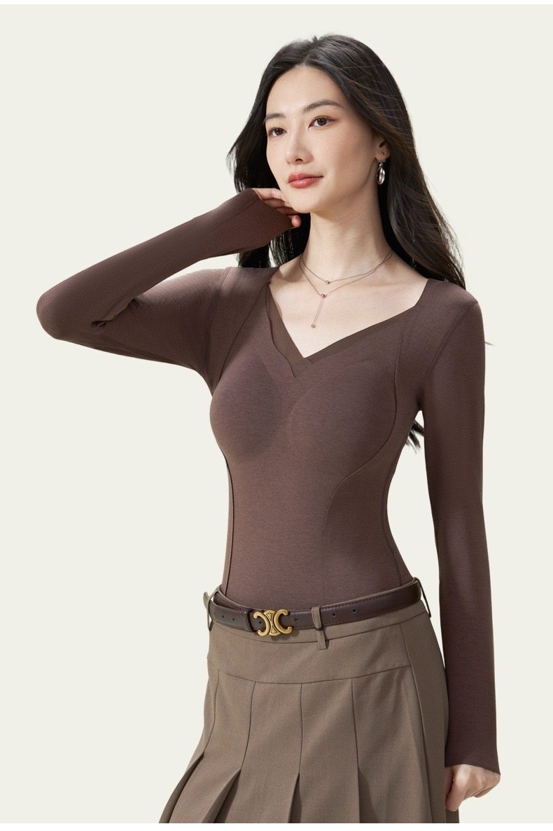 新款时尚百搭显瘦保暖内衣女带胸垫一体式内搭外穿打底上衣8893,女士内衣/男士内衣/家居服,保暖上装,淘宝优惠券,粉丝福利购,淘宝优惠卷