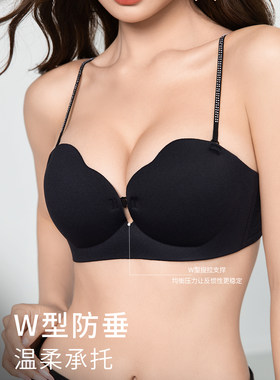 无痕加厚内衣女小胸聚拢显大专用不空杯文胸半杯胸美背229