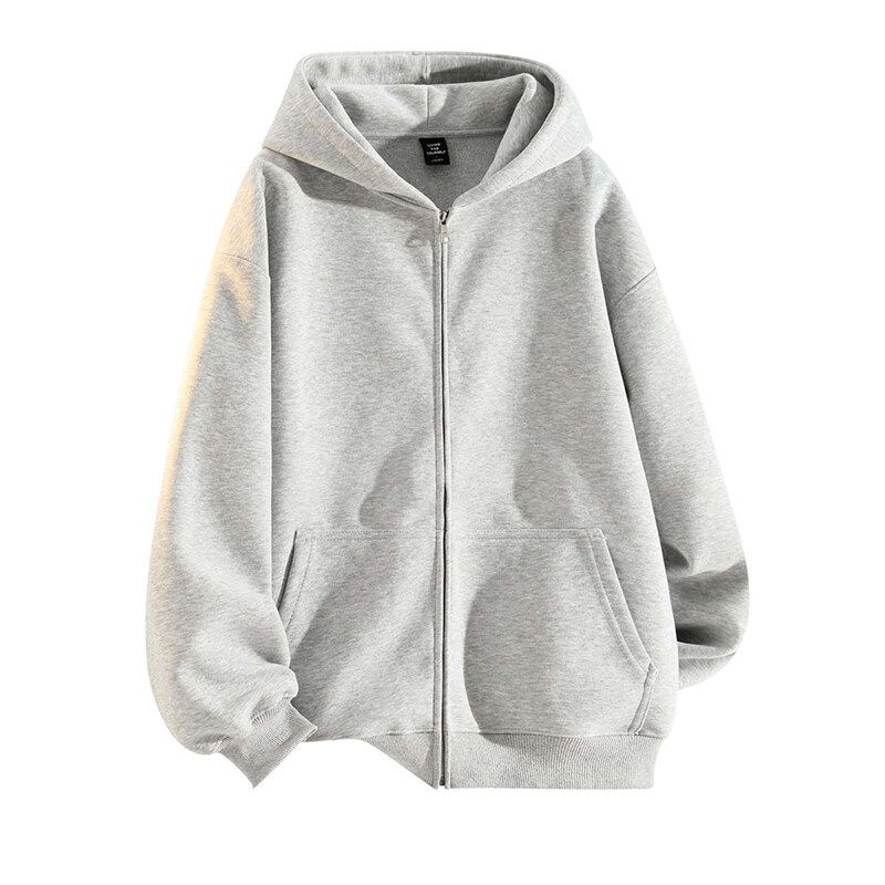 朝南工作室港仔店铺文艺男店一条棉重磅连帽开衫卫衣外套男女纯色