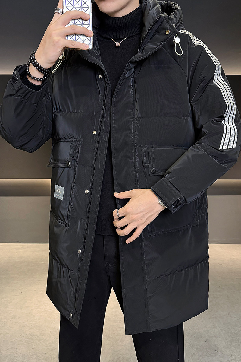 店主风2025冬季羽绒服男中长款加厚宽松羽绒外套2429--P195,男装羽绒服,电商D238