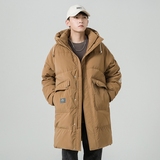 2024冬季新款羽绒服男中长款加厚标90%白鸭绒宽松外套2329-P295，男装羽绒服，电商D238