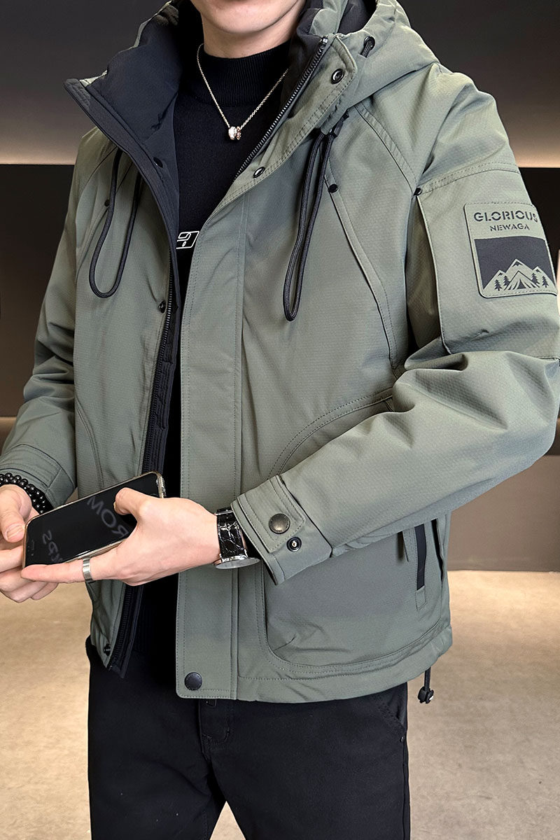 店主风2025冬季新款羽绒服男短款连帽背带户外加厚外套8152--P210,男装羽绒服,电商D238