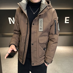 店主风2024主推冬季羽绒服男短款连帽加厚外套2336--P195图片