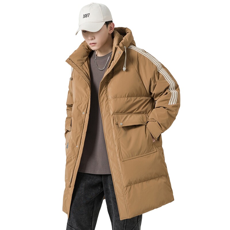 2024冬季新款羽绒服男中长款加厚标90%白鸭绒宽松外套2329-P295,男装羽绒服,电商D238
