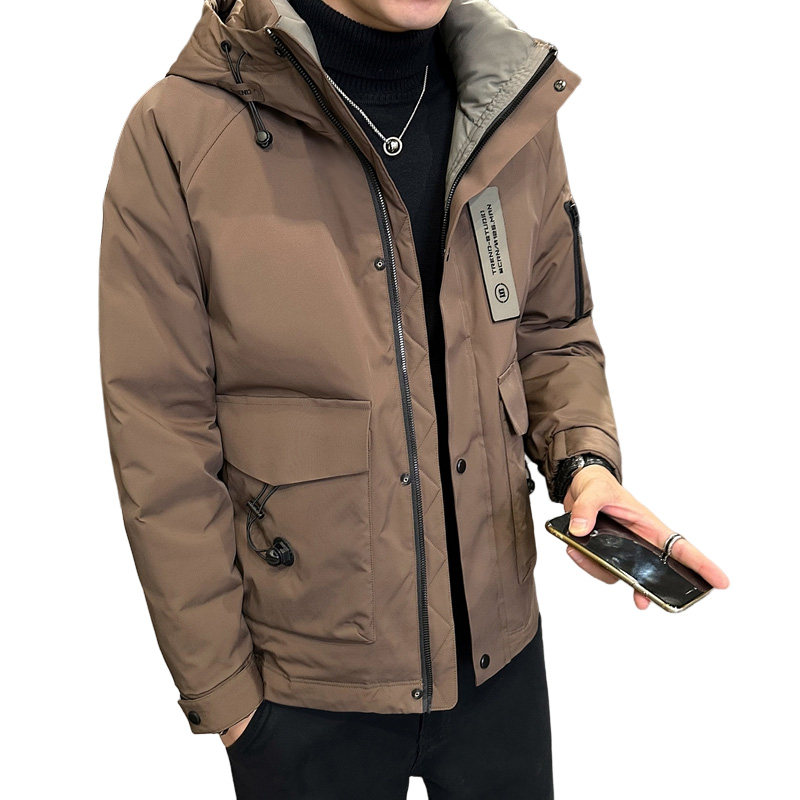 店主风2024主推冬季羽绒服男短款连帽加厚外套2336--P195,男装羽绒服,电商D238