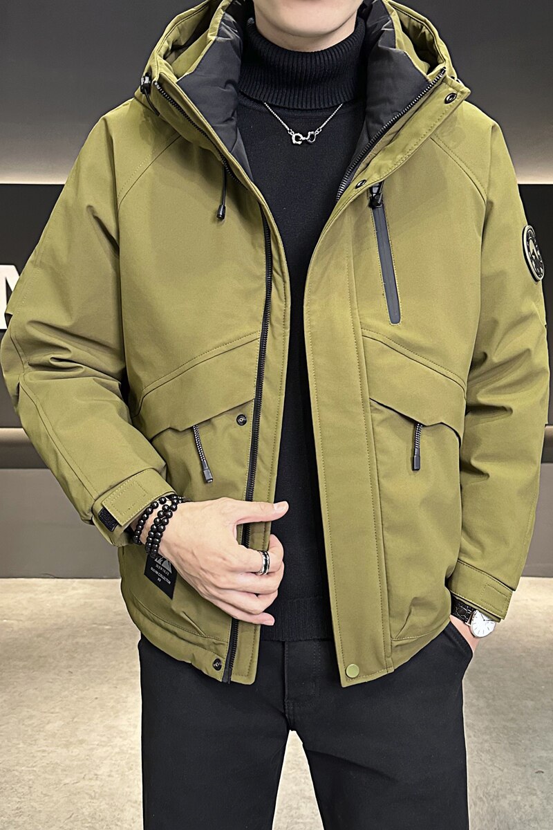 店主风2024冬季新款羽绒服男短款连帽潮牌冲锋衣外套8117--P200,男装羽绒服,电商D238