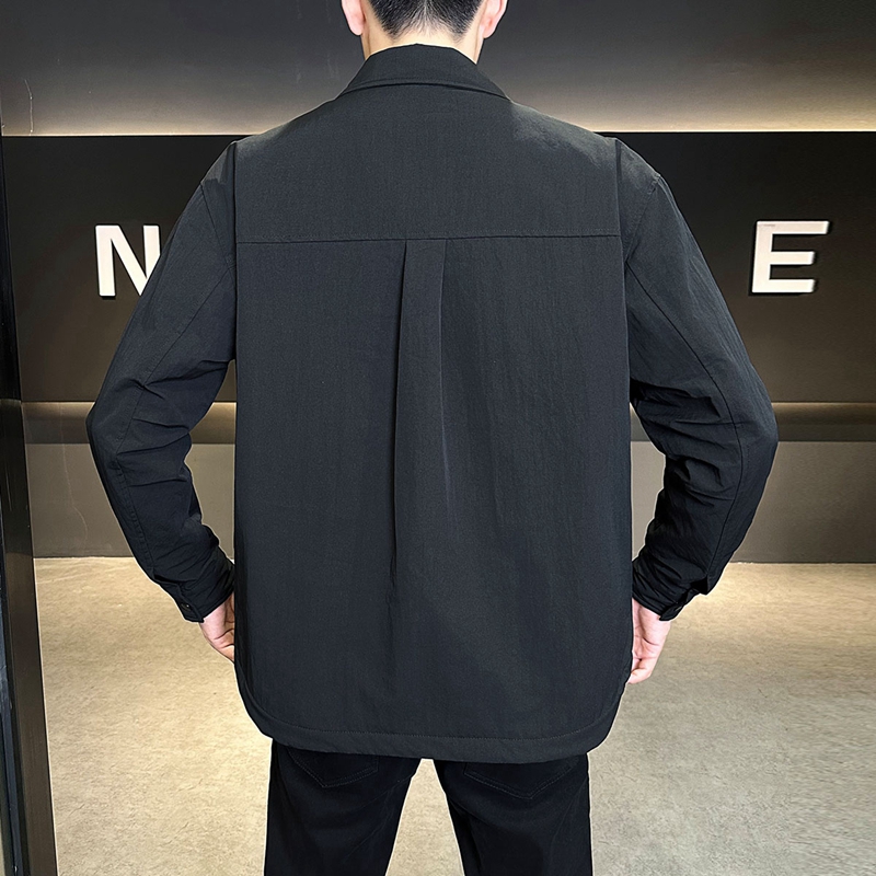 店主风2025冬季新款羽绒衬衫男精品轻薄标90%绒羽绒服5105-P200，男装衬衫，电商D238