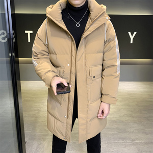 店主风2024冬季新款羽绒服男长款加厚标90%白鸭绒外套2329-P295图片