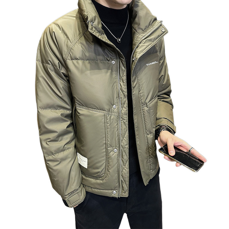 店主风2024冬季主推羽绒服男短款立领标绒外套8869--P165,男装羽绒服,电商D238