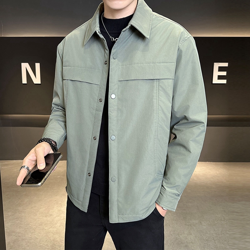 店主风2025冬季新款羽绒衬衫男轻薄标90%绒羽绒服5106-P185，男装衬衫，电商D238