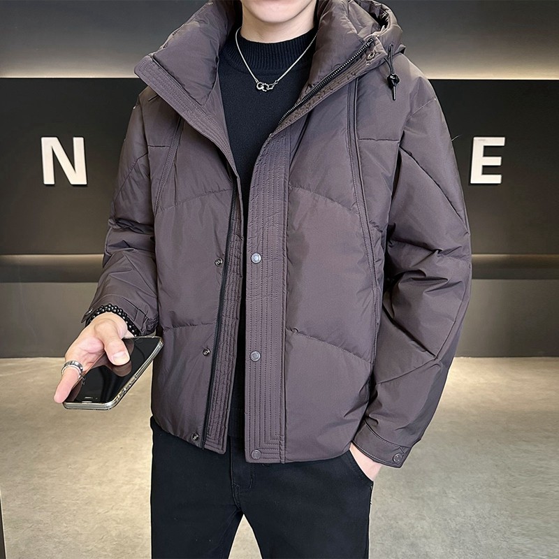 数据款不缺货2025冬季新款羽绒服男短款连帽加厚外套8172--P210，男装羽绒服，电商D238