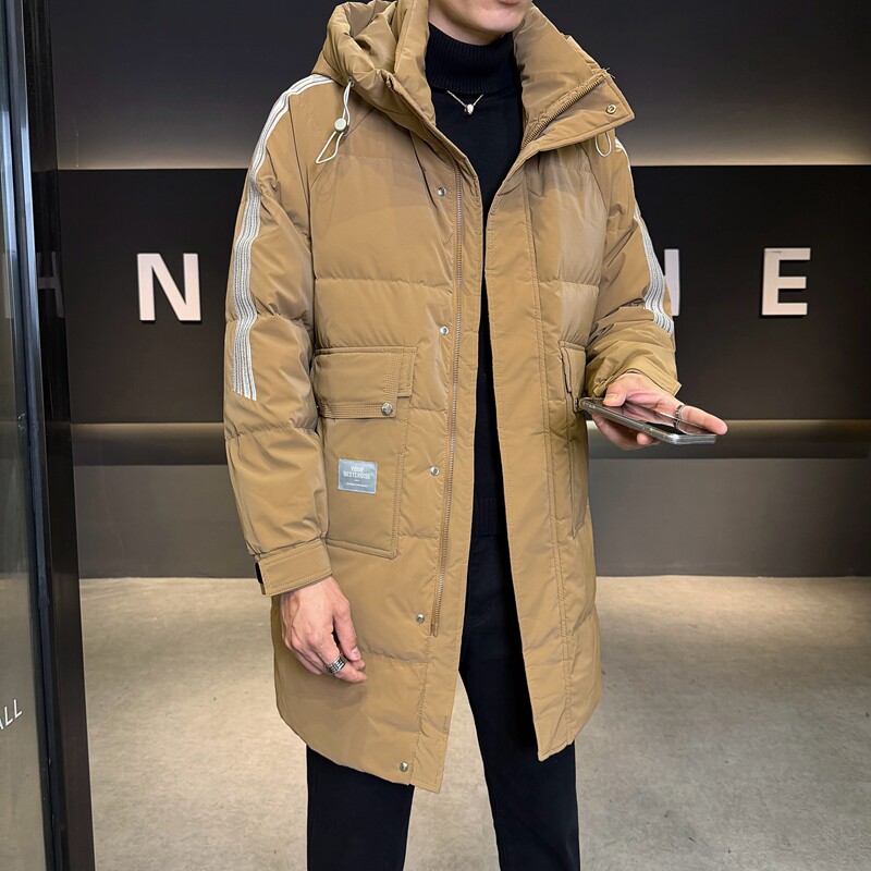 店主风2025冬季羽绒服男中长款加厚宽松羽绒外套2429--P195,男装羽绒服,电商D238