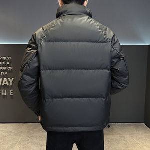 店主风2024冬季主推羽绒服男短款立领标绒外套8869--P165图片
