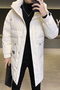 店主风2024冬季羽绒服男长款加厚标90%白鸭绒外套2329-P340图片