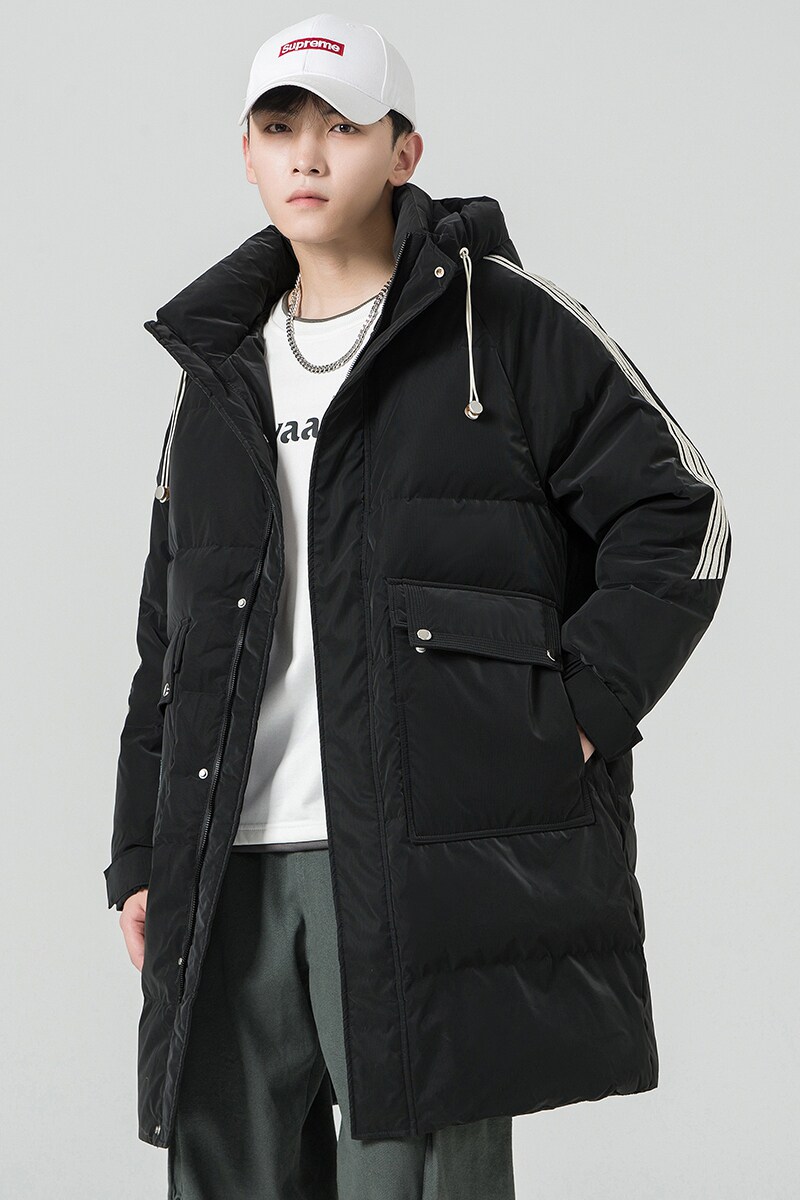 2024冬季羽绒服男中长款加厚标90%白鸭绒宽松外套2329-P340,男装羽绒服,电商D238