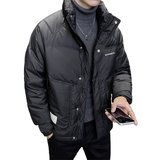 店主风2024冬季主推羽绒服男短款立领标绒外套8869--P165，男装羽绒服，电商D238