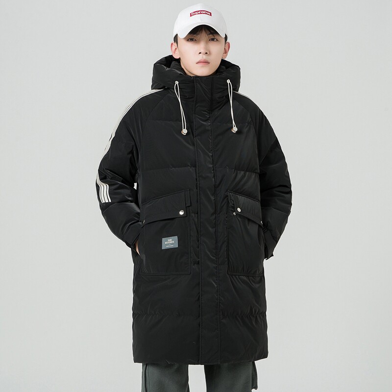 2024冬季新款羽绒服男中长款加厚标90%白鸭绒宽松外套2329-P295,男装羽绒服,电商D238