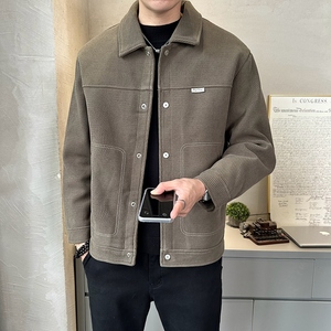 店主风2025冬季主推羽绒服短款翻领毛呢外套90鸭绒8808--P195，男装羽绒服，电商D238