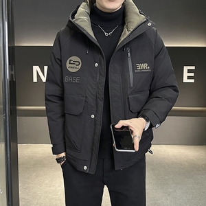 店主风2025冬季新款羽绒服男短款连帽潮牌冲锋衣外套8111--P200,男装羽绒服,电商D238