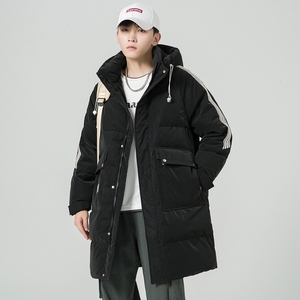 标50绒2025冬季羽绒服男中长款加厚宽松羽绒外套2429--P195，男装羽绒服，电商D238