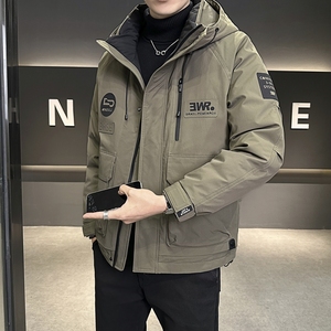店主风2024冬季新款羽绒服男短款连帽潮牌冲锋衣外套8111--TP200图片