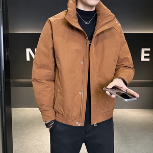 2025冬季新款羽绒服男短款立领高品质90白鸭绒外套2905--P245图片