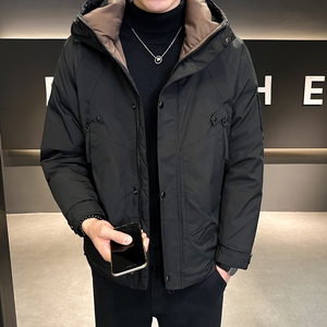 店主风2024主推冬季羽绒服男短款连帽加厚外套2335--P195图片