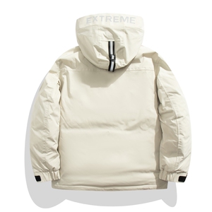 白底平铺2024冬季新款羽绒服男加厚连帽工装户外冲锋衣8073--P195图片