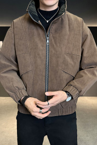 2025冬季新款高品质超厚重柔软纹理皮羽绒服男90白鸭绒5110--P275图片