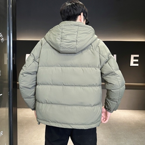 店主风2024冬季新款羽绒服男短款连帽羽绒面包服外套8106--P175图片