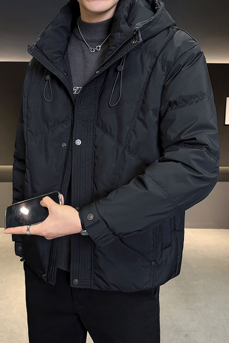 店主风2025冬季新款羽绒服男短款连帽加厚标绒外套8181--P210,男装羽绒服,电商D238