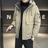 店主风2025冬季新款羽绒服男短款连帽潮牌冲锋衣外套8128--P200，男装羽绒服，电商D238