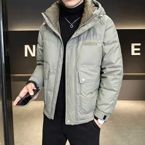 店主风2024冬季新款羽绒服男短款连帽羽绒面包服外套8131--P185图片