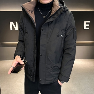店主风2024主推冬季羽绒服男短款连帽加厚外套2335--P195图片