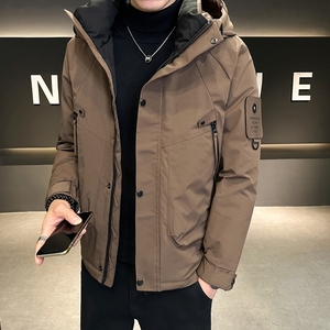 店主风2024主推冬季羽绒服男短款连帽加厚外套2335--P195图片