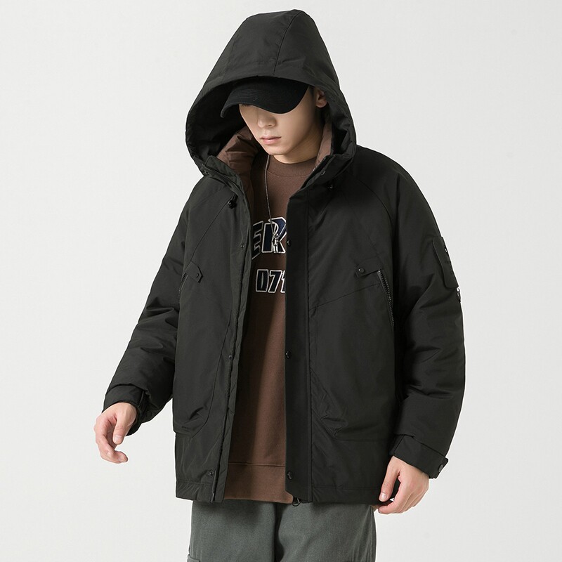 无影墙2024冬季羽绒服男短款连帽户外冲锋衣外套2335--P195,男装羽绒服,电商D238