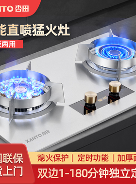 杏田 A煤气灶家用双灶单灶猛火灶天然气灶九腔直喷煤气灶台嵌两用