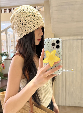 lilihouse韩国ins夏日少女波点星星磁吸支架15适用16pro苹果16ProMax手机壳iPhone16全包14新款14Pro保护套13