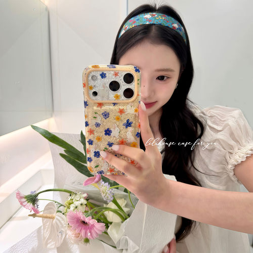 lilihouse闪闪田园花朵兔手机壳