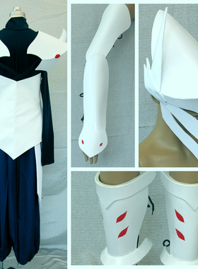 COS服-蔚蓝光辉:厄运扳机/BLAZBLUE-Hakumen/白面-茶园河COS