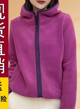原版正品连帽卫衣秋冬加厚保暖双面绒上衣时尚百搭大码妈妈装短款
